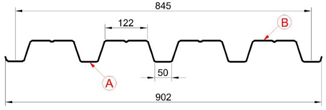 Профилированный лист Н60х845 A, B Профилированный лист Н60х845 A, B